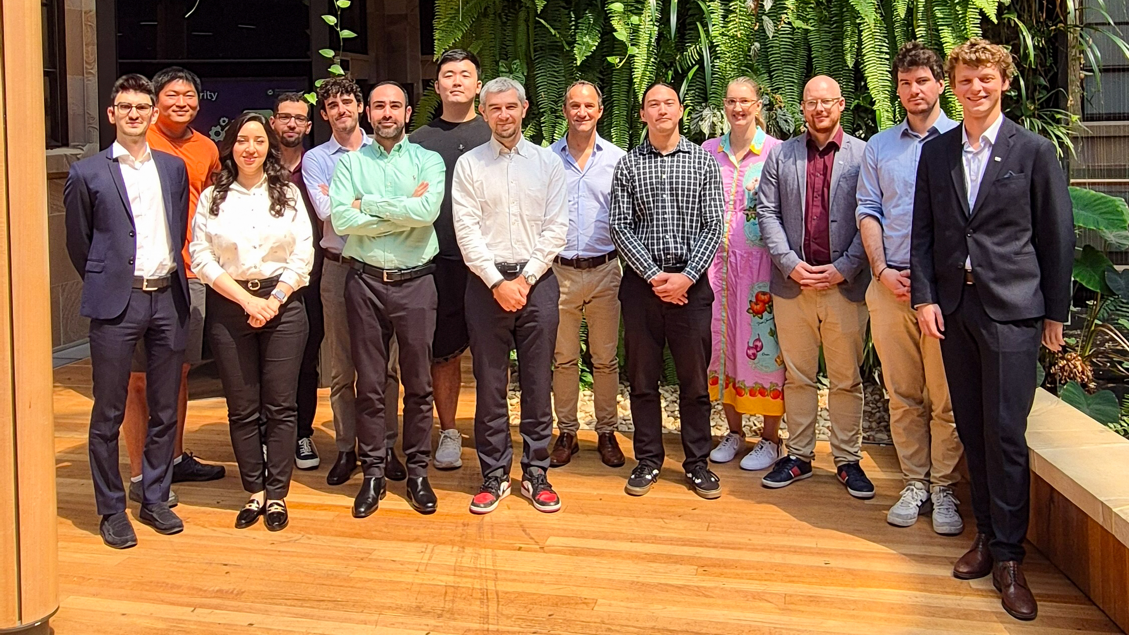 Picture of early-career researcher with their supervisors from the University of Queensland and the University of Zurich in Brisbane, Australia.